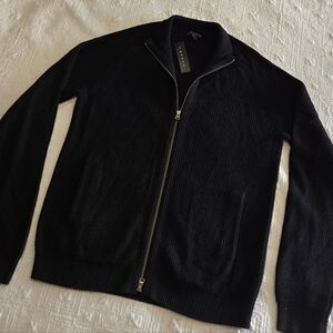 NWT Theory Ansel Z Full Zip Cashwool Sweater, Size XL